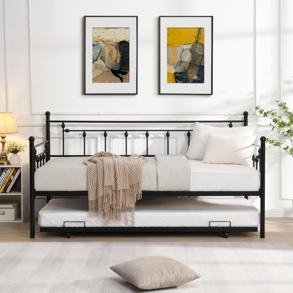 Daybed with trundle BLACK