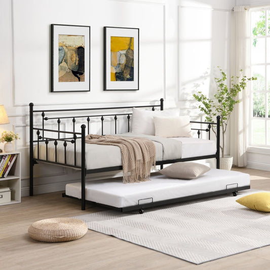 Daybed with trundle BLACK