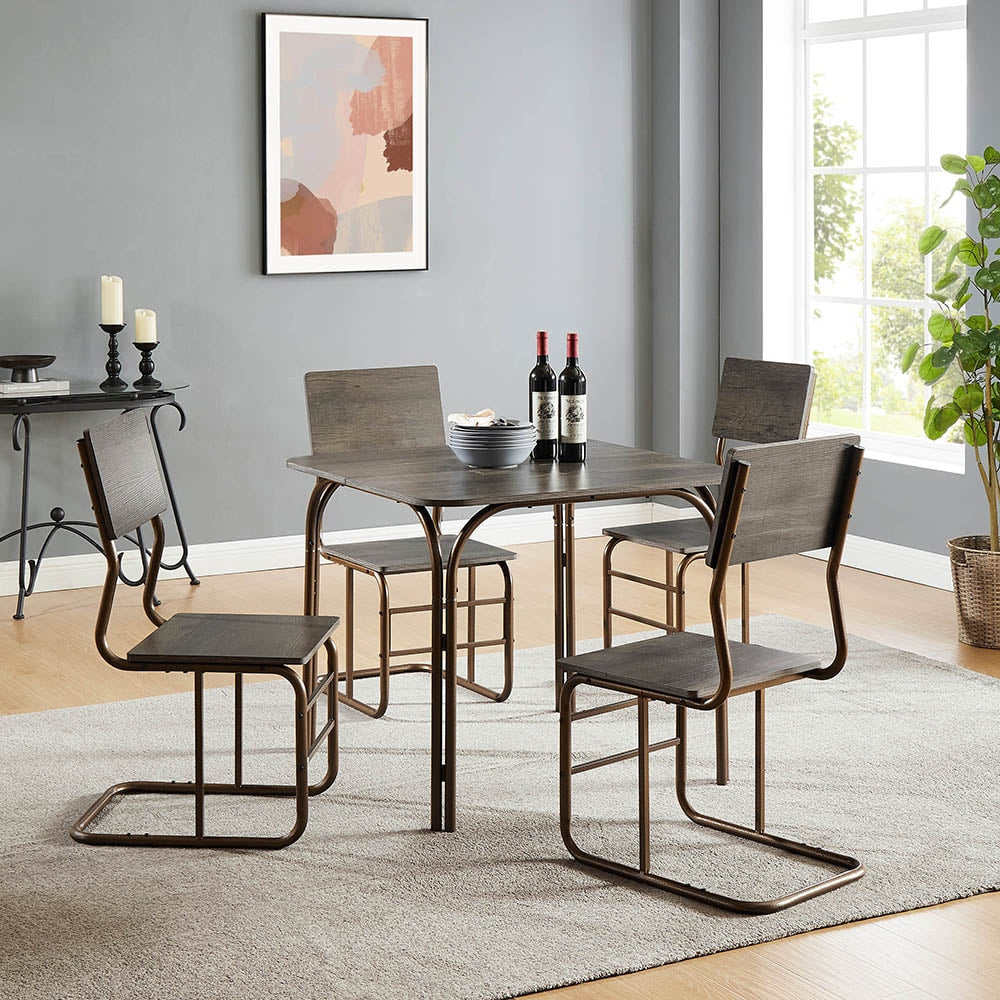 5-Piece Wood Table &amp; 4 Chairs,Modern Dining Table Furniture Set for Home, Kitchen, Dining Room,Dining Table and Chair