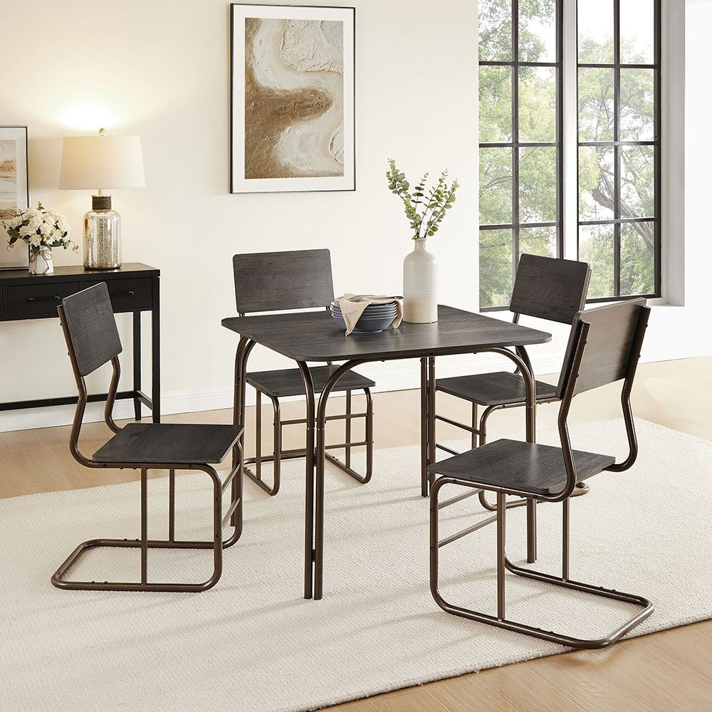 5-Piece Wood Table &amp; 4 Chairs,Modern Dining Table Furniture Set for Home, Kitchen, Dining Room,Dining Table and Chair