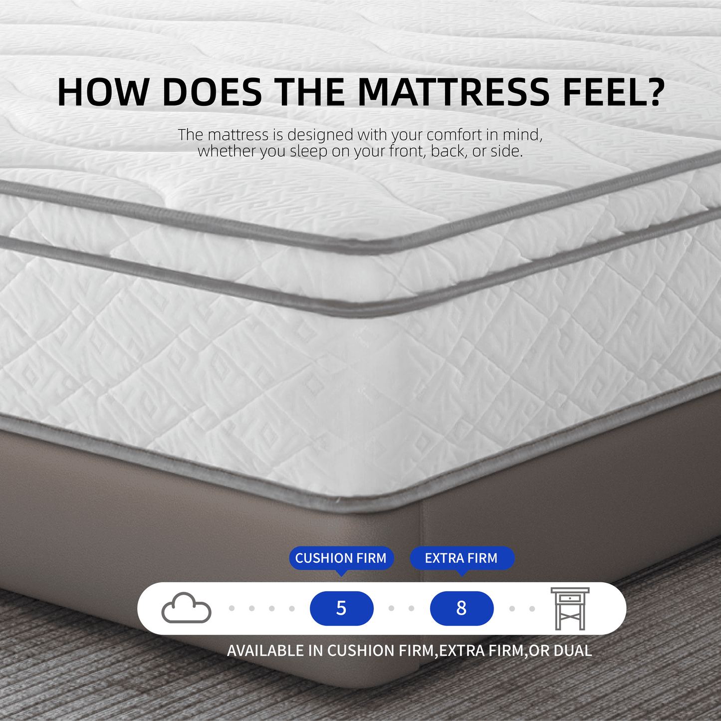 King Size Mattress,10 Inch Hybrid Mattress in a Box with Gel Memory Foam,Individually Wrapped Pocket Coils Innerspring for Breathable and Durable Support, Made in USA, CertiPUR-US Certified